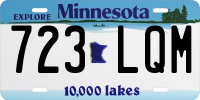MN license plate 723LQM