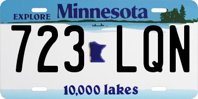 MN license plate 723LQN