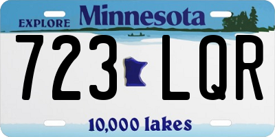 MN license plate 723LQR