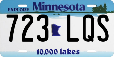 MN license plate 723LQS