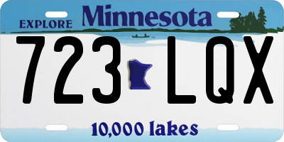 MN license plate 723LQX