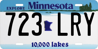 MN license plate 723LRY