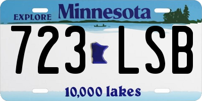 MN license plate 723LSB