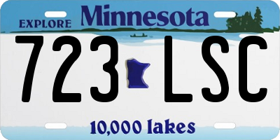 MN license plate 723LSC