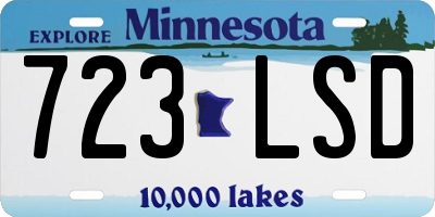 MN license plate 723LSD