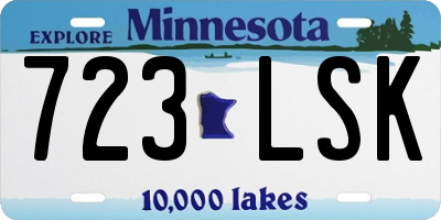 MN license plate 723LSK