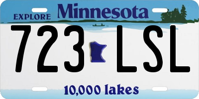 MN license plate 723LSL