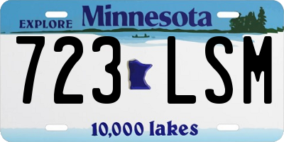 MN license plate 723LSM