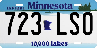 MN license plate 723LSO