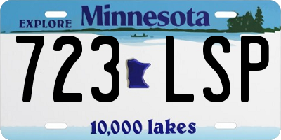 MN license plate 723LSP