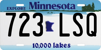 MN license plate 723LSQ