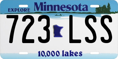 MN license plate 723LSS