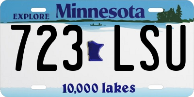 MN license plate 723LSU