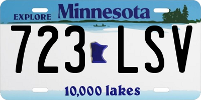 MN license plate 723LSV
