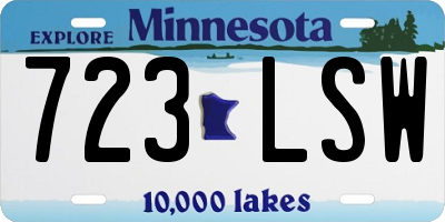 MN license plate 723LSW