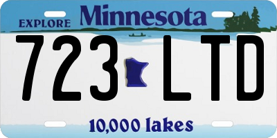 MN license plate 723LTD