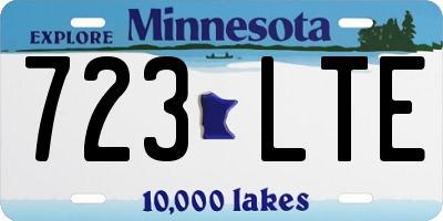 MN license plate 723LTE