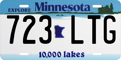 MN license plate 723LTG