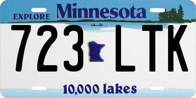 MN license plate 723LTK