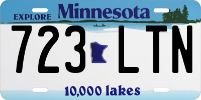 MN license plate 723LTN