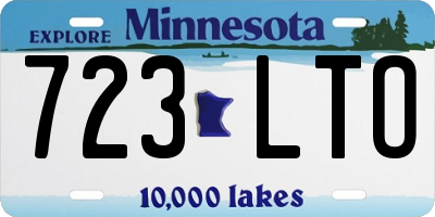 MN license plate 723LTO