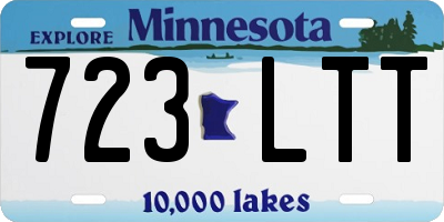 MN license plate 723LTT