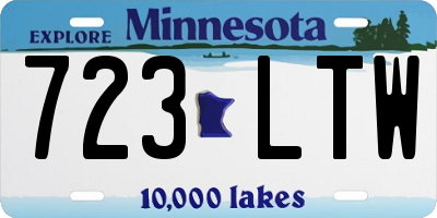 MN license plate 723LTW