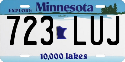 MN license plate 723LUJ