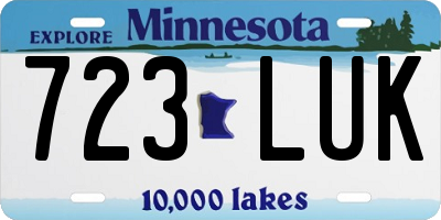 MN license plate 723LUK