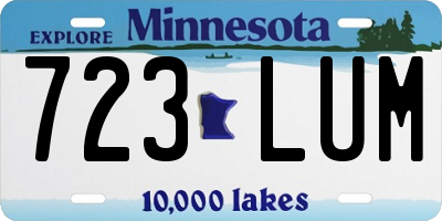 MN license plate 723LUM