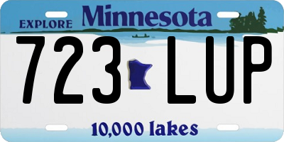 MN license plate 723LUP