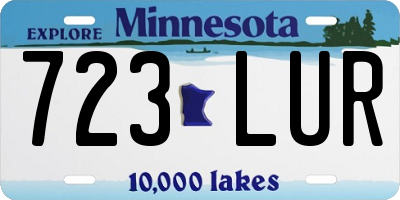 MN license plate 723LUR