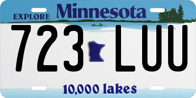 MN license plate 723LUU