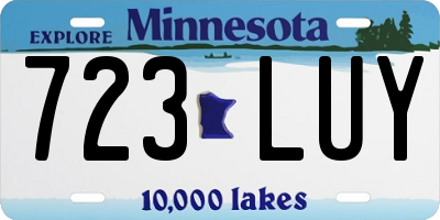 MN license plate 723LUY