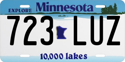 MN license plate 723LUZ