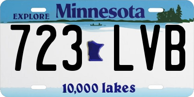 MN license plate 723LVB
