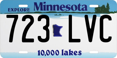MN license plate 723LVC