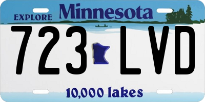 MN license plate 723LVD