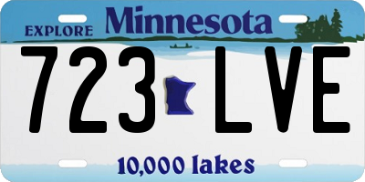 MN license plate 723LVE