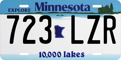MN license plate 723LZR