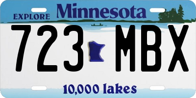 MN license plate 723MBX