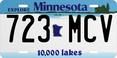 MN license plate 723MCV