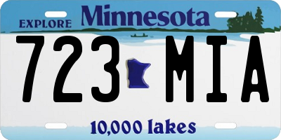 MN license plate 723MIA