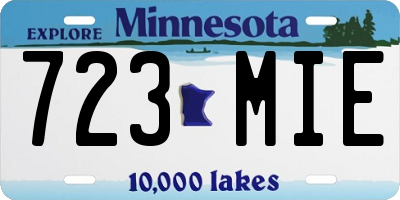MN license plate 723MIE