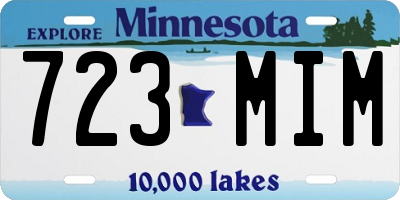 MN license plate 723MIM