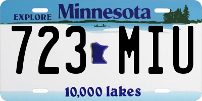 MN license plate 723MIU
