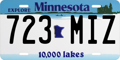 MN license plate 723MIZ