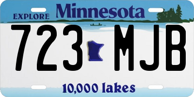 MN license plate 723MJB
