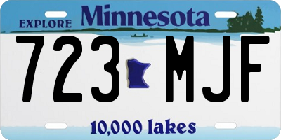 MN license plate 723MJF