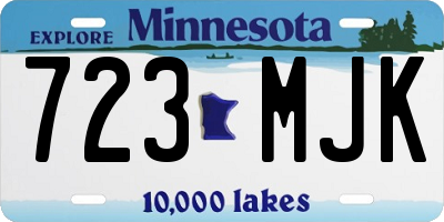 MN license plate 723MJK